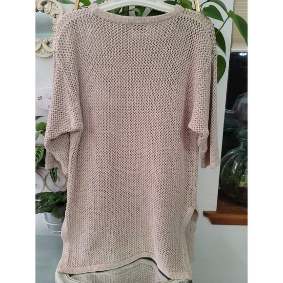 Vintage Studio C Oversized Open Knit Cotton Sweater Size M Beachy - Picture 6 of 10